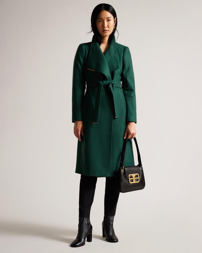 Manteau Ted Baker Wool Wrap Vert Foncé Femme | AUD-42506538